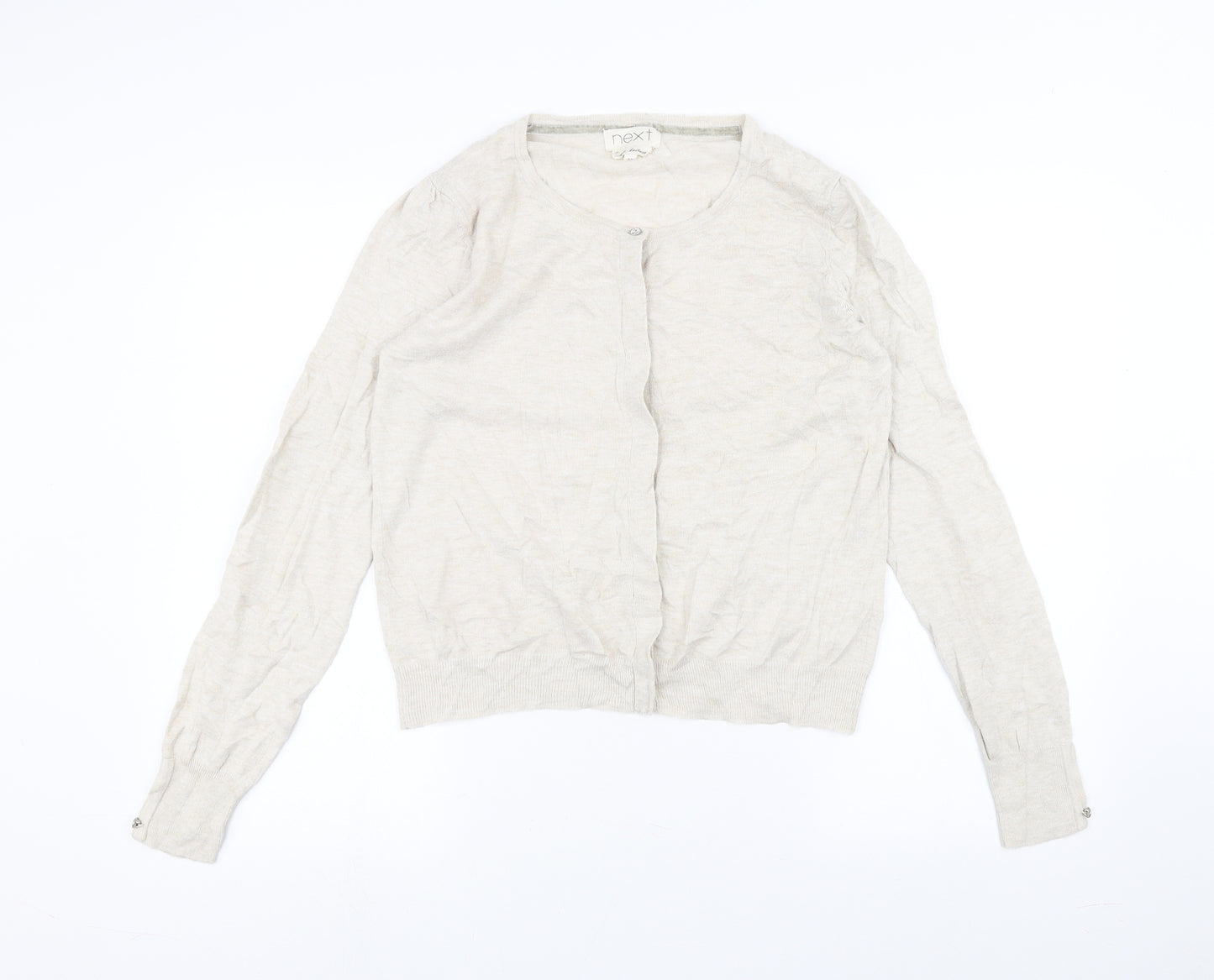 NEXT Womens White   Cardigan Jumper Size 12