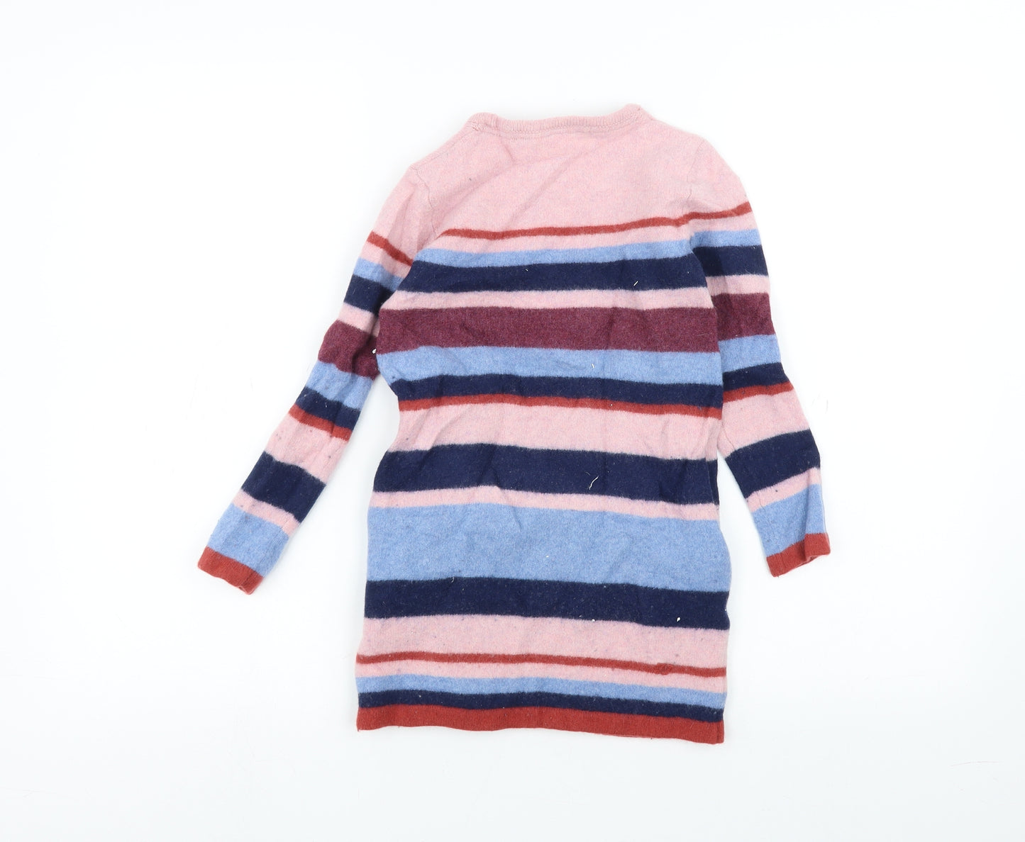 Jigsaw Girls Pink Striped  Pullover Jumper Size 8-9 Years