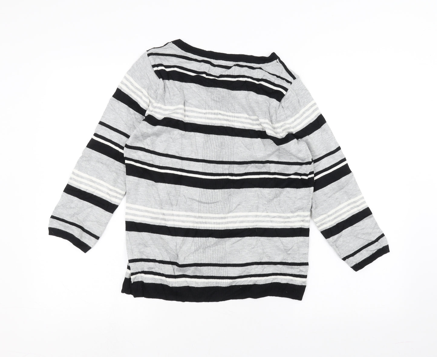Principles Womens Grey Striped  Pullover Jumper Size 14
