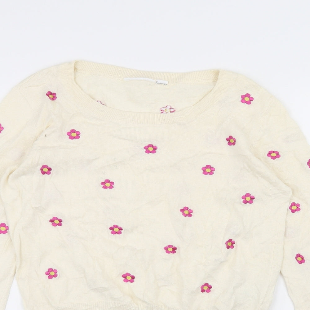 New Look Womens White   Basic T-Shirt Size 10