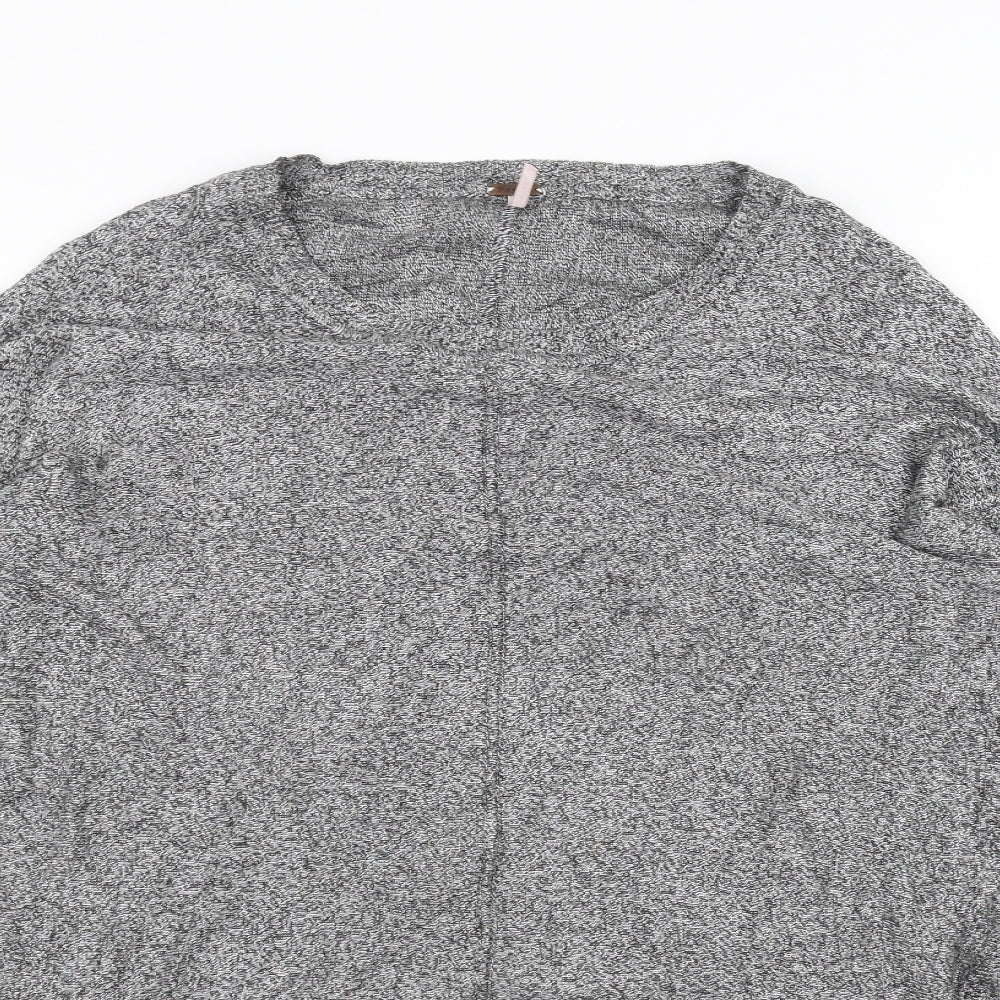 Poof Womens Grey   Pullover Jumper Size M