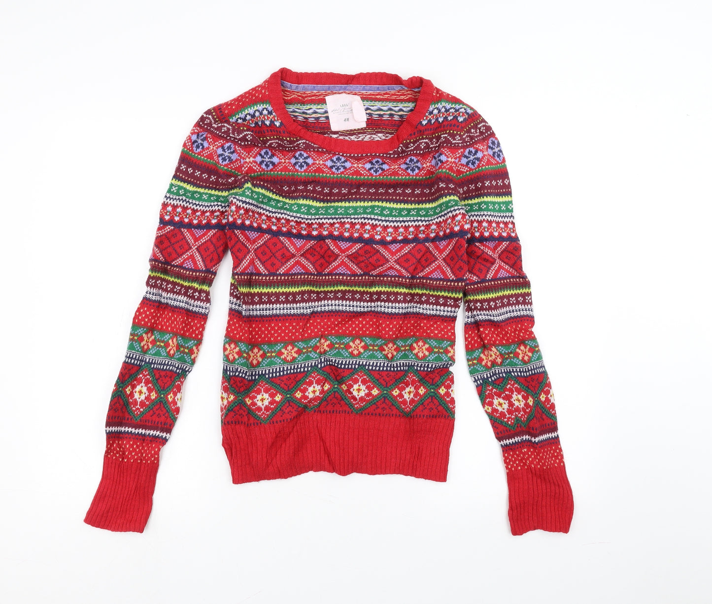 H&M Womens Red   Pullover Jumper Size M