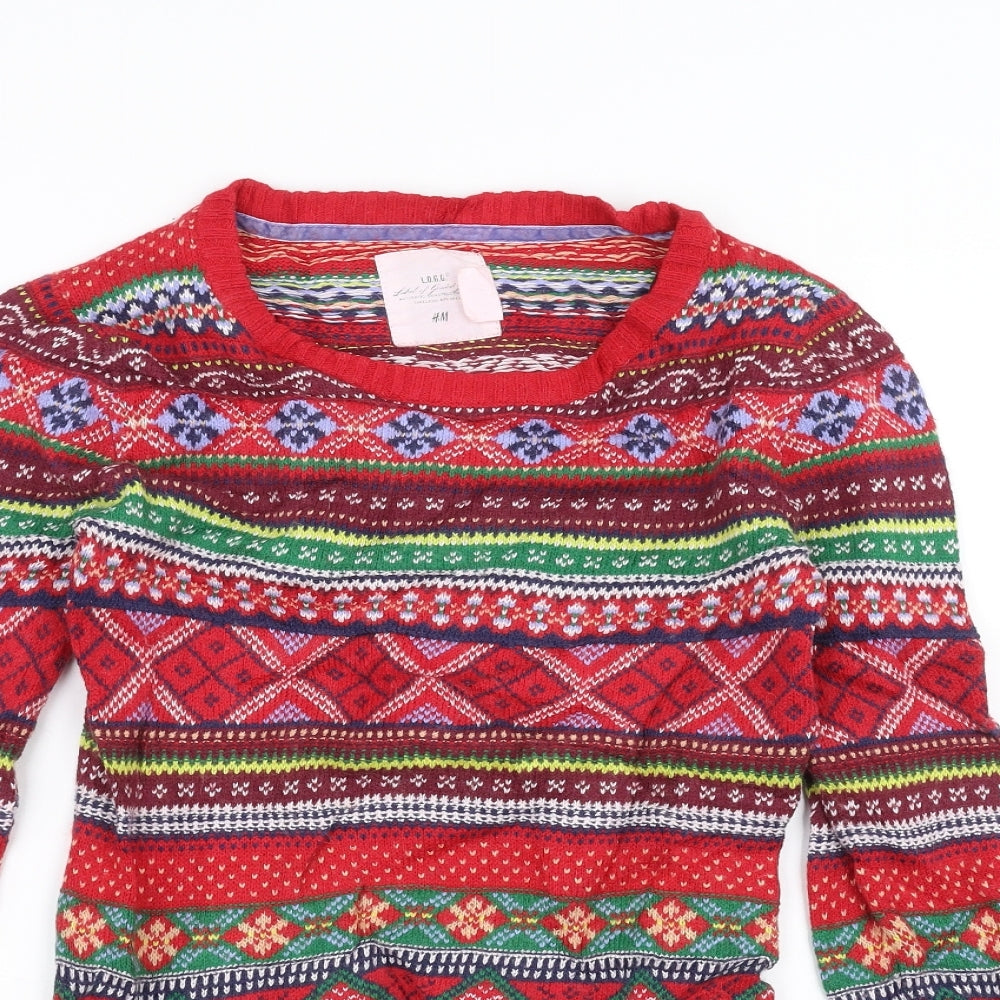 H&M Womens Red   Pullover Jumper Size M