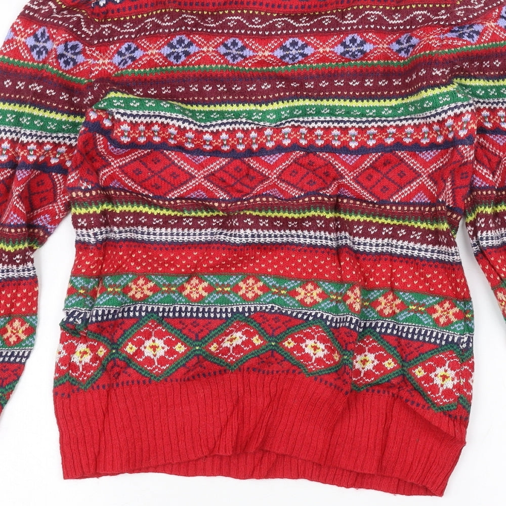 H&M Womens Red   Pullover Jumper Size M