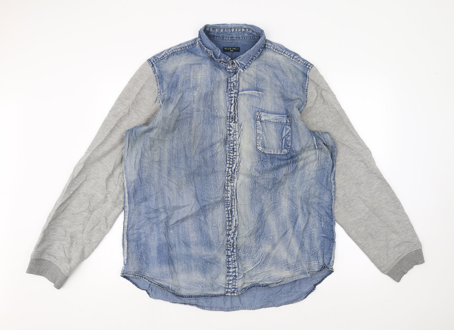 Blue Inc Mens Blue   Jacket  Size 2XL