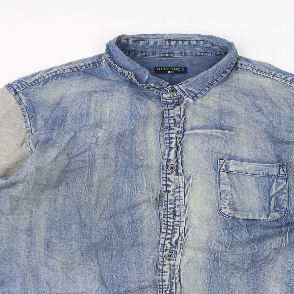 Blue Inc Mens Blue   Jacket  Size 2XL