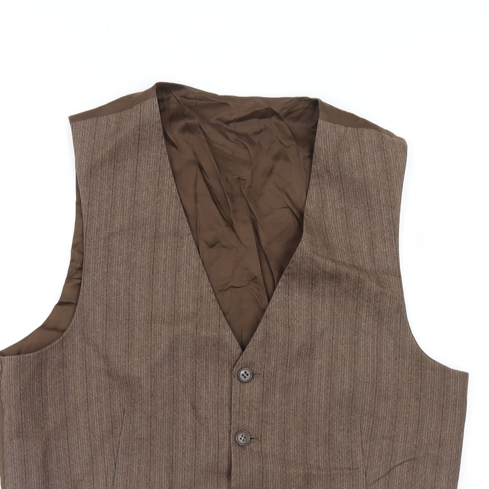Preworn Mens Brown    Suit Waistcoat