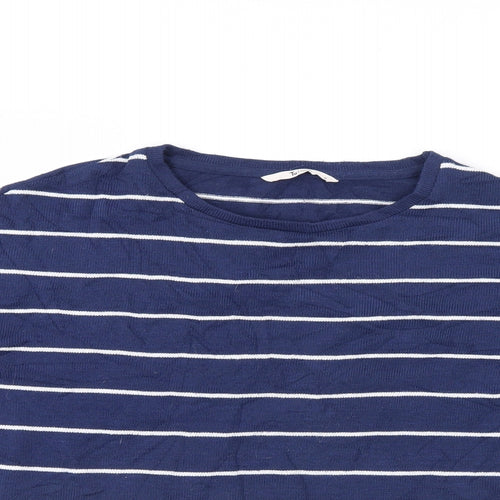 TU Womens Blue Striped  Pullover Jumper Size 10