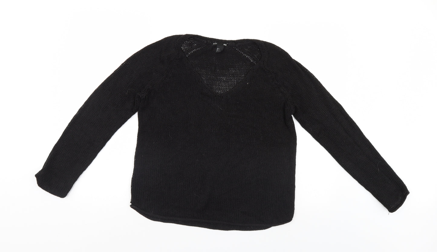 H&M Womens Black   Pullover Jumper Size S