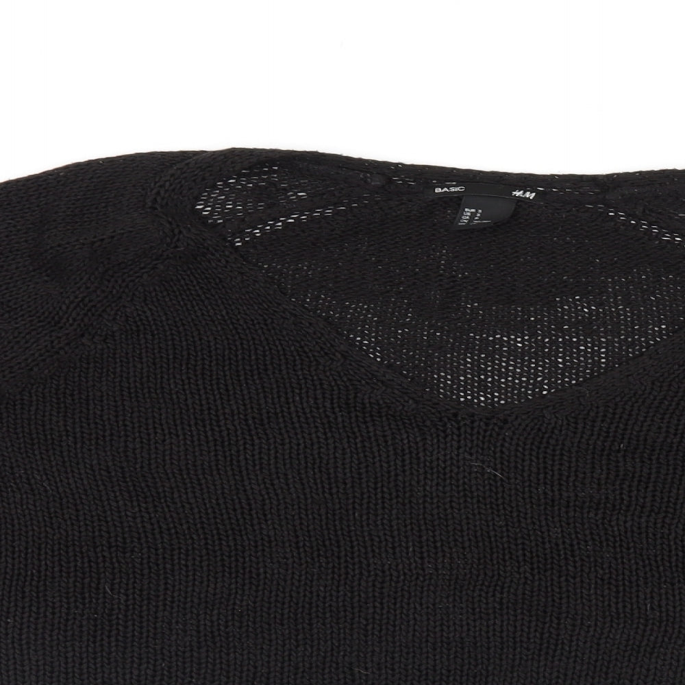 H&M Womens Black   Pullover Jumper Size S