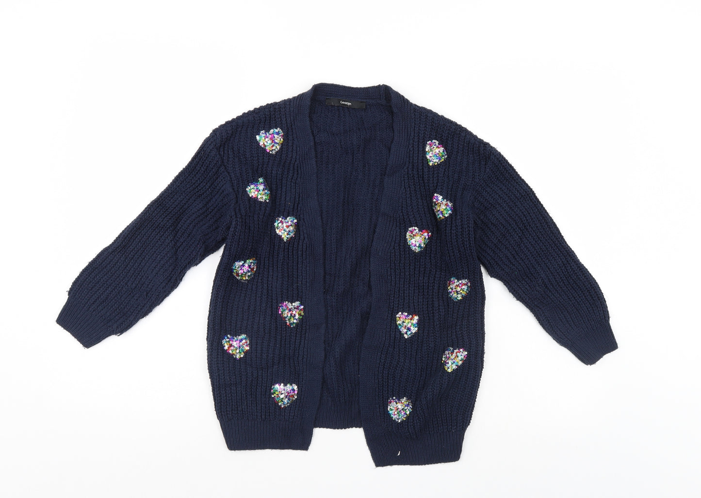 George Girls Blue   Cardigan Jumper Size 6-7 Years