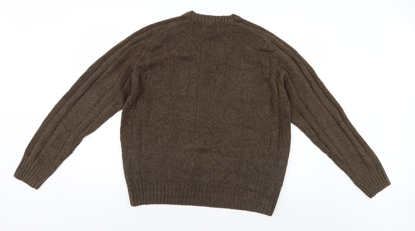 P G Field Mens Brown   Pullover Jumper Size L