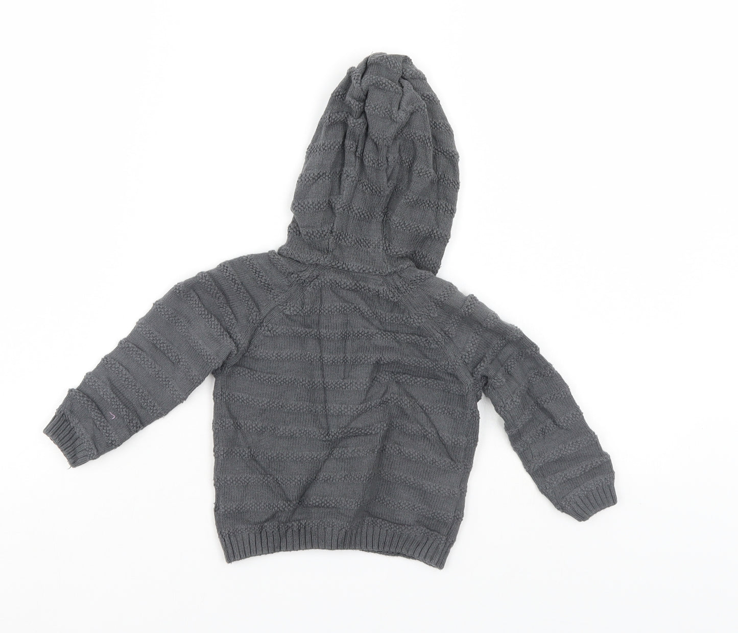 John Lewis Boys Grey Striped  Jacket Coat Size 9-12 Months