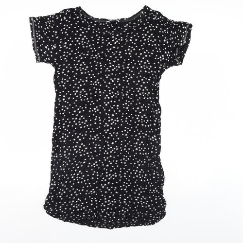 Love o Lounge Womens Black Polka Dot   Gown Size 10