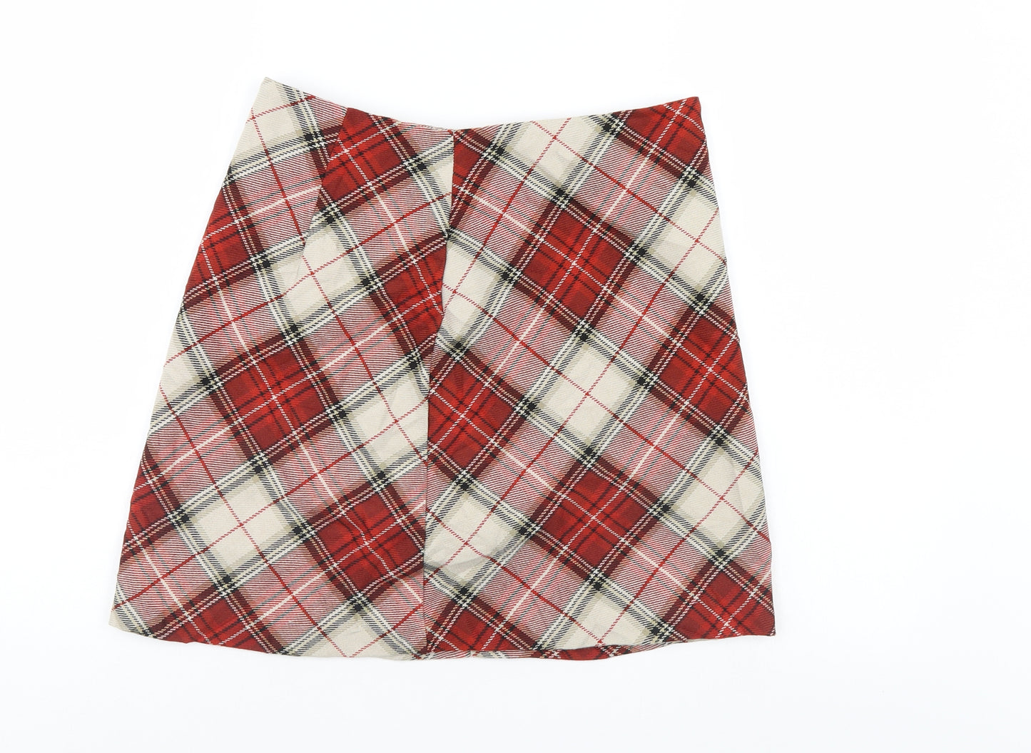 Preworn Womens Multicoloured Check  A-Line Skirt Size 10