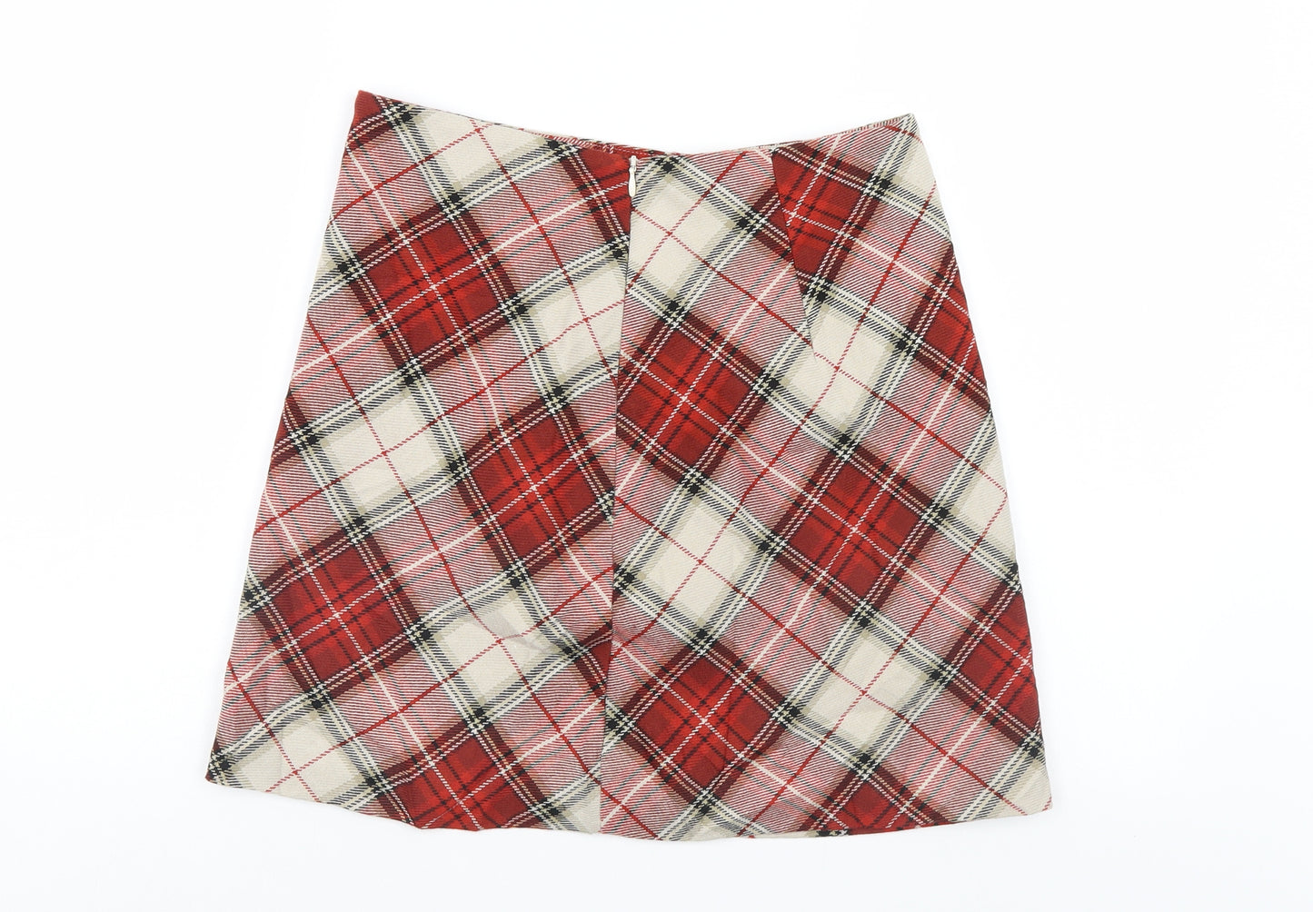 Preworn Womens Multicoloured Check  A-Line Skirt Size 10