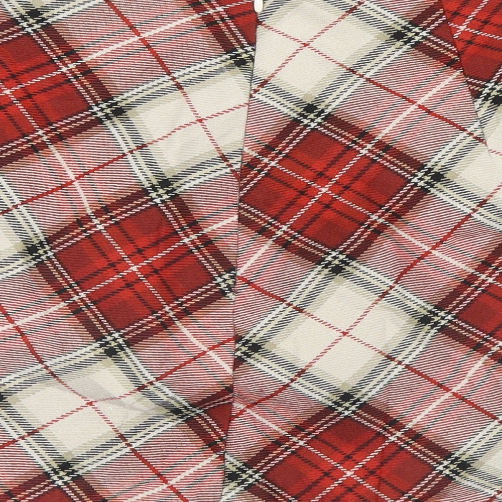 Preworn Womens Multicoloured Check  A-Line Skirt Size 10