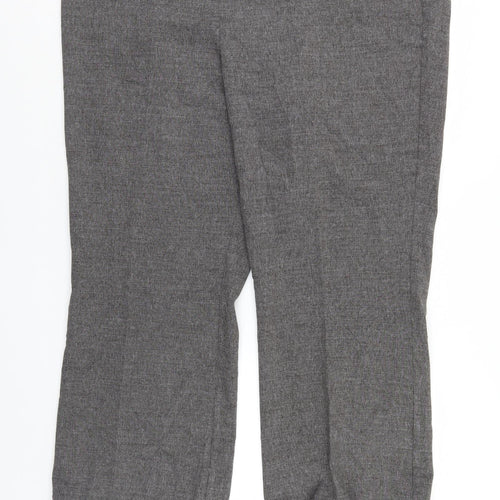M&Co Womens Grey   Trousers  Size 22 L27 in - Elastic Waist