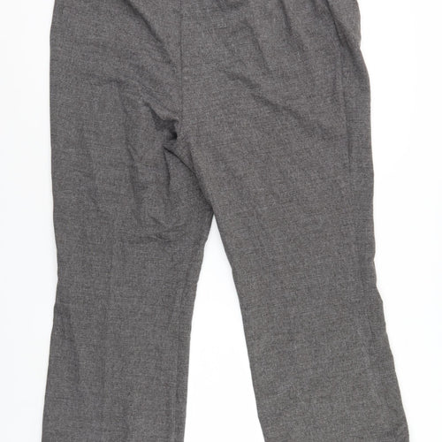 M&Co Womens Grey   Trousers  Size 22 L27 in - Elastic Waist