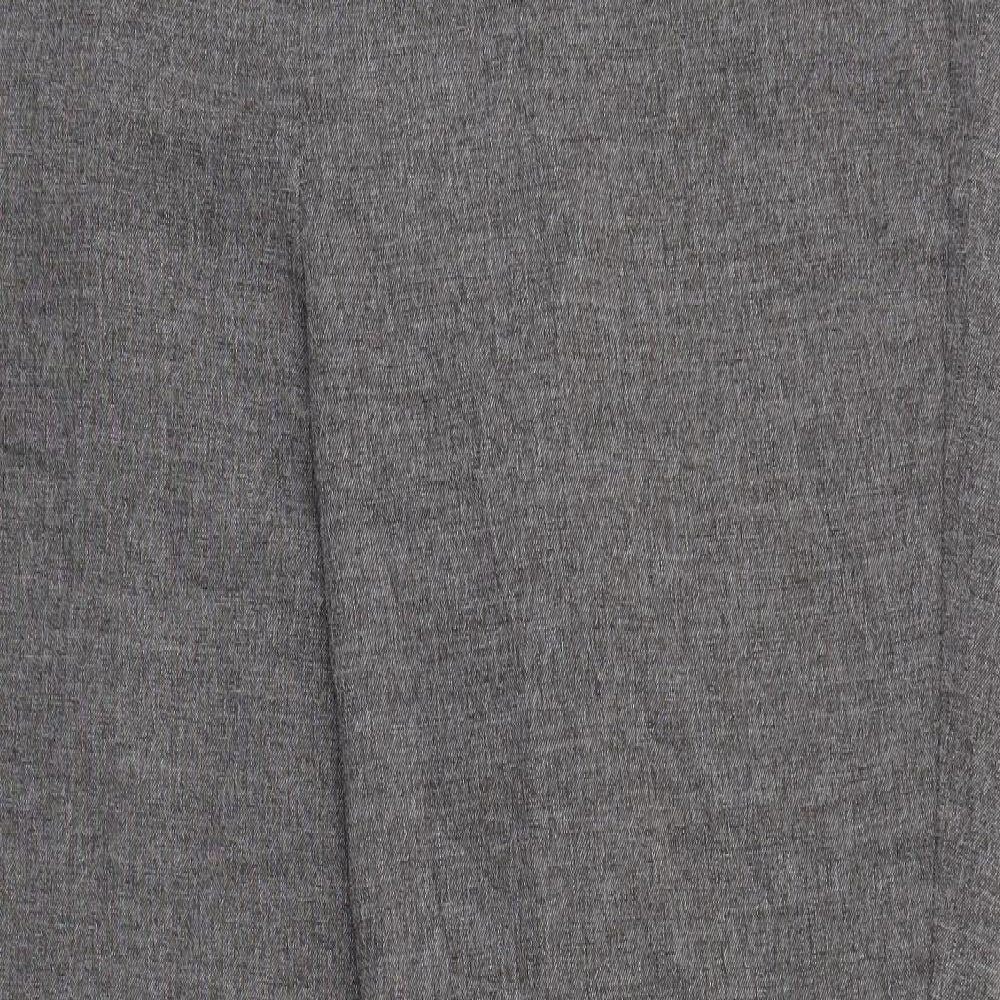 M&Co Womens Grey   Trousers  Size 22 L27 in - Elastic Waist