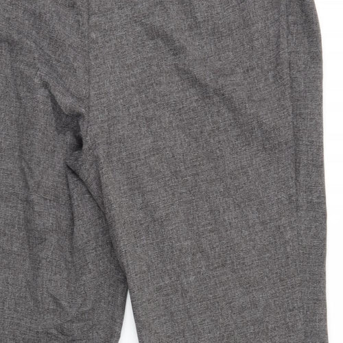 M&Co Womens Grey   Trousers  Size 22 L27 in - Elastic Waist
