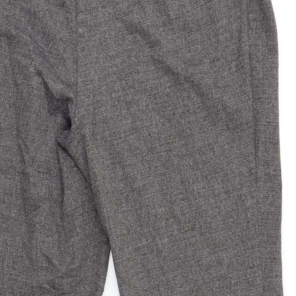 M&Co Womens Grey   Trousers  Size 22 L27 in - Elastic Waist