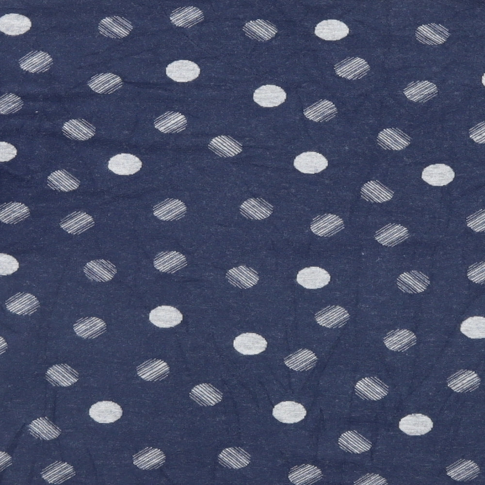 TU Womens Blue Polka Dot  Henley Jumper Size 12