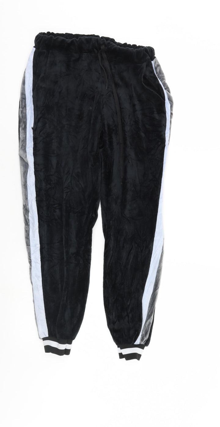 Boohoo Womens Black Sweatpants Trousers Size 6 L25 in