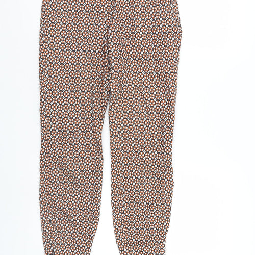 H&M Womens Multicoloured Geometric  Trousers  Size 8 L26 in