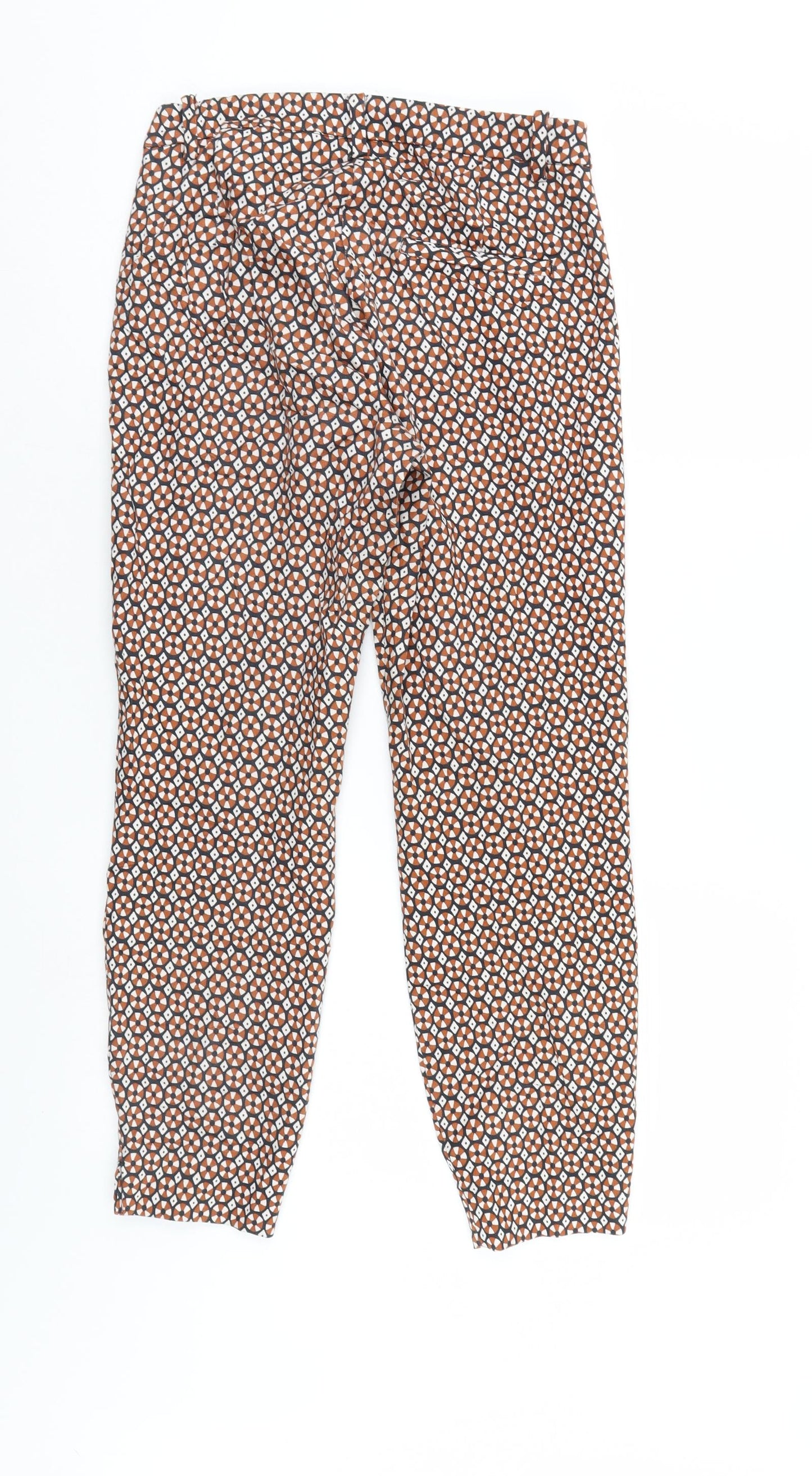 H&M Womens Multicoloured Geometric  Trousers  Size 8 L26 in