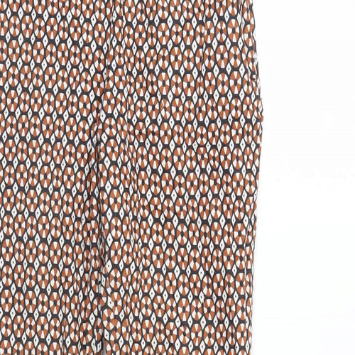H&M Womens Multicoloured Geometric  Trousers  Size 8 L26 in