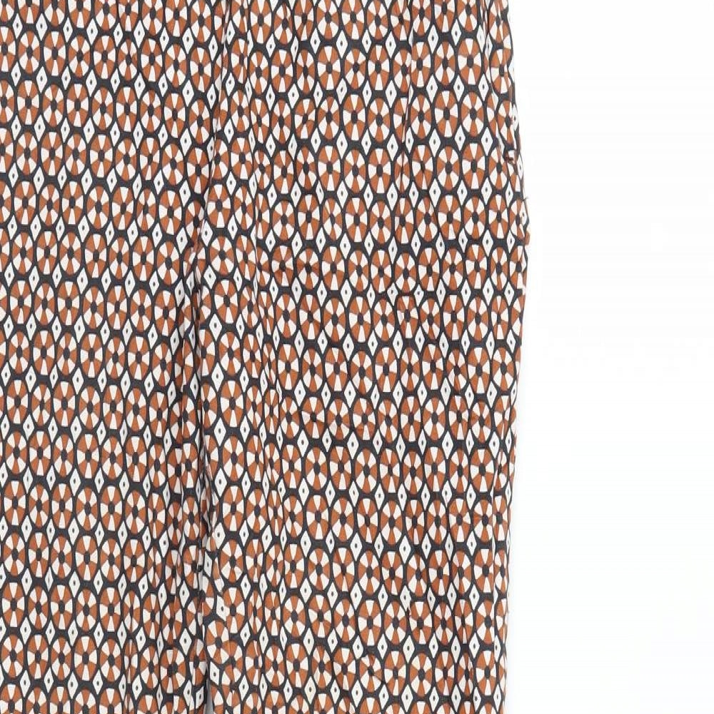 H&M Womens Multicoloured Geometric  Trousers  Size 8 L26 in