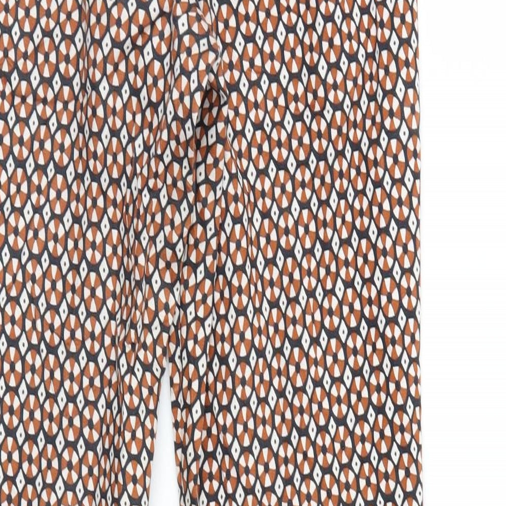 H&M Womens Multicoloured Geometric  Trousers  Size 8 L26 in