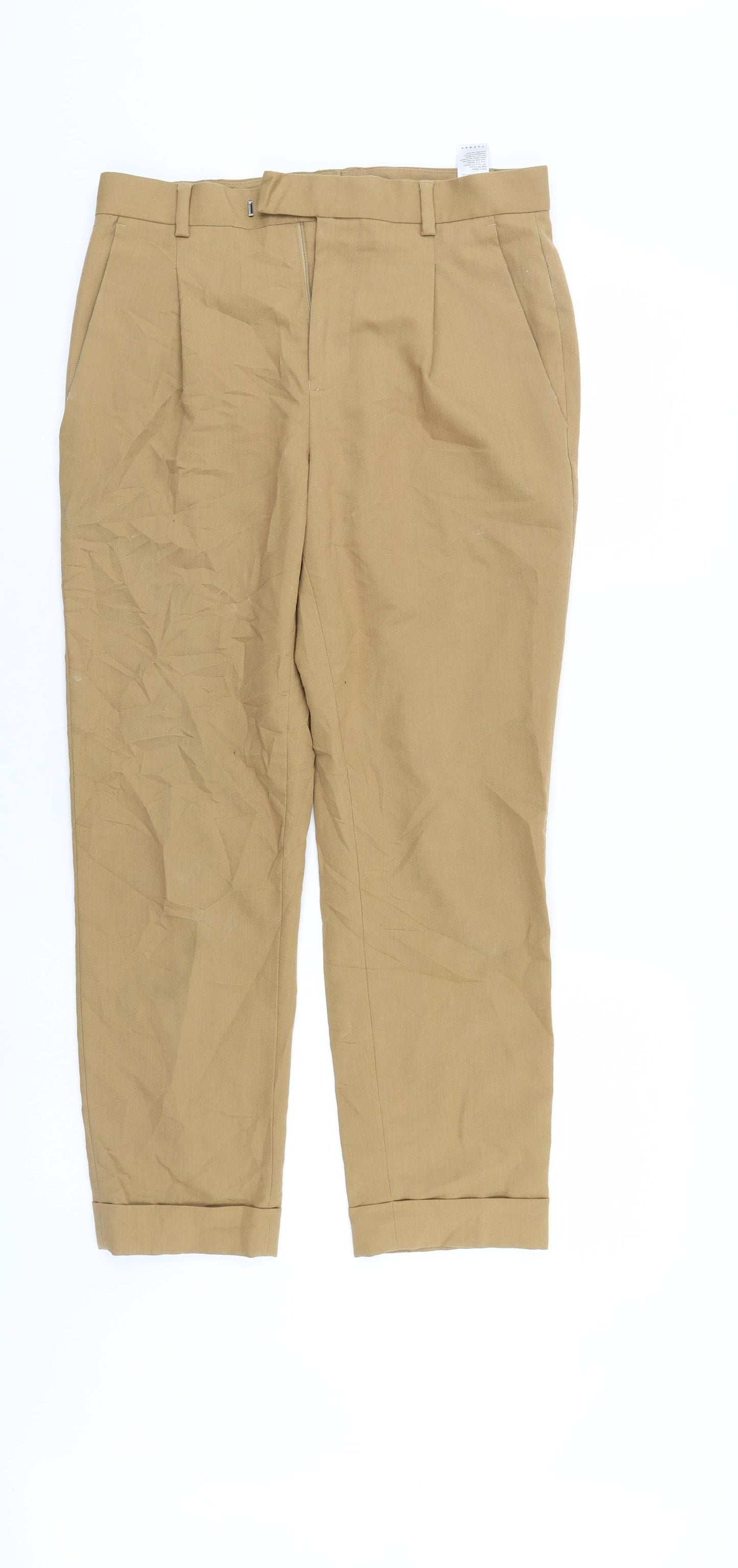 Top man Mens Beige   Trousers  Size 28 L25 in
