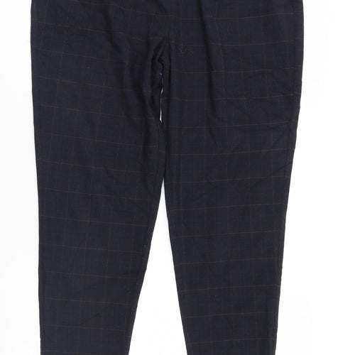 F&F Womens Blue Check  Trousers  Size 12 L27 in