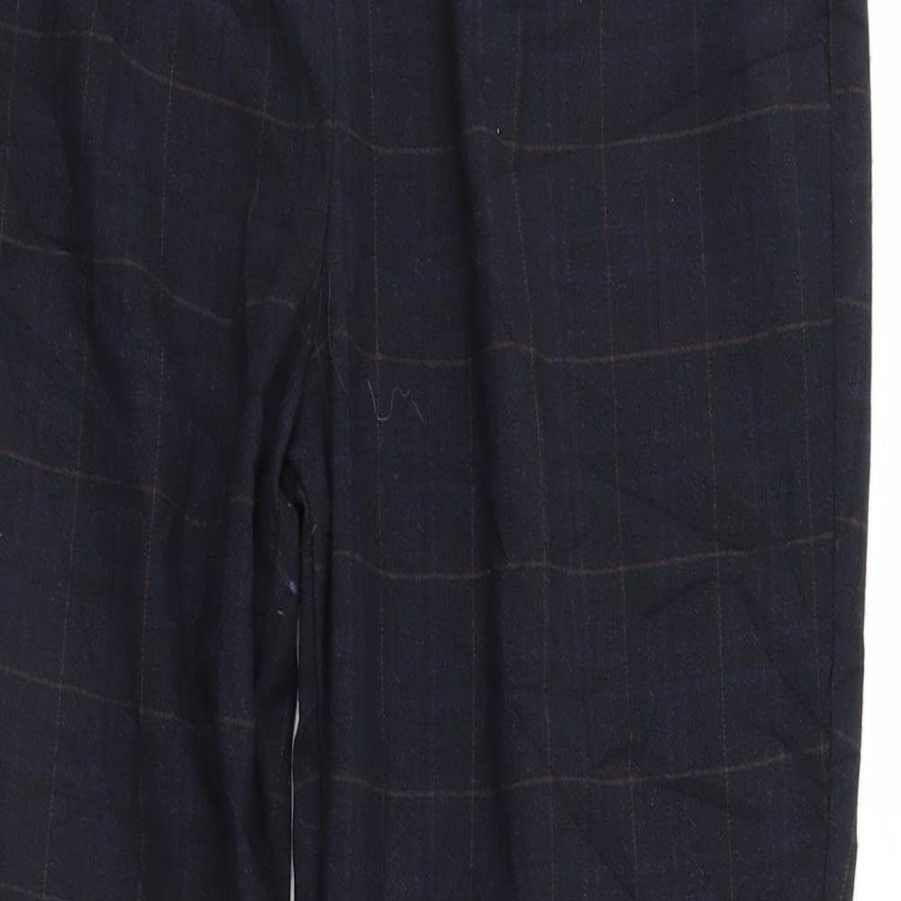 F&F Womens Blue Check  Trousers  Size 12 L27 in