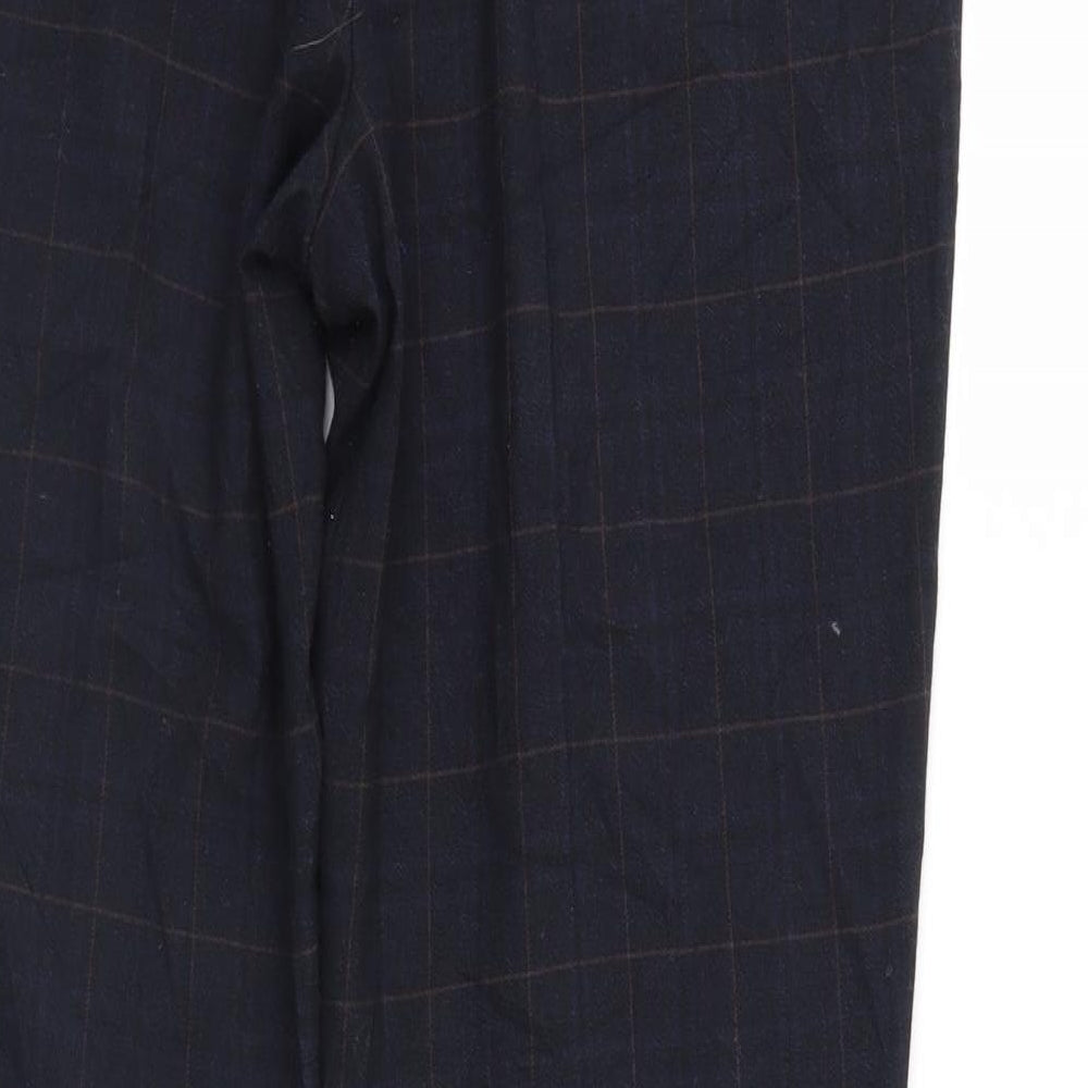 F&F Womens Blue Check  Trousers  Size 12 L27 in