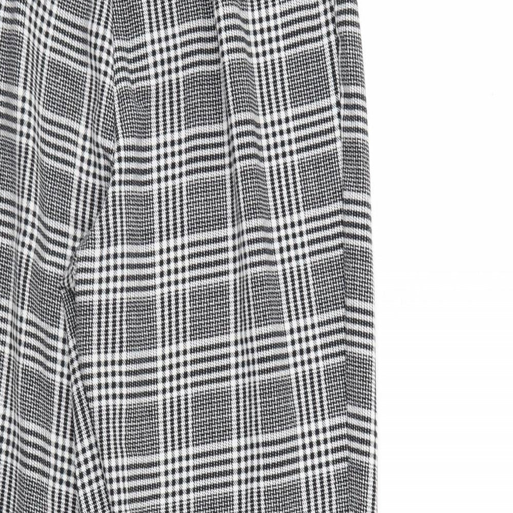 Divided Womens Black Herringbone  Trousers  Size 6 L25 in - Elastic Waist