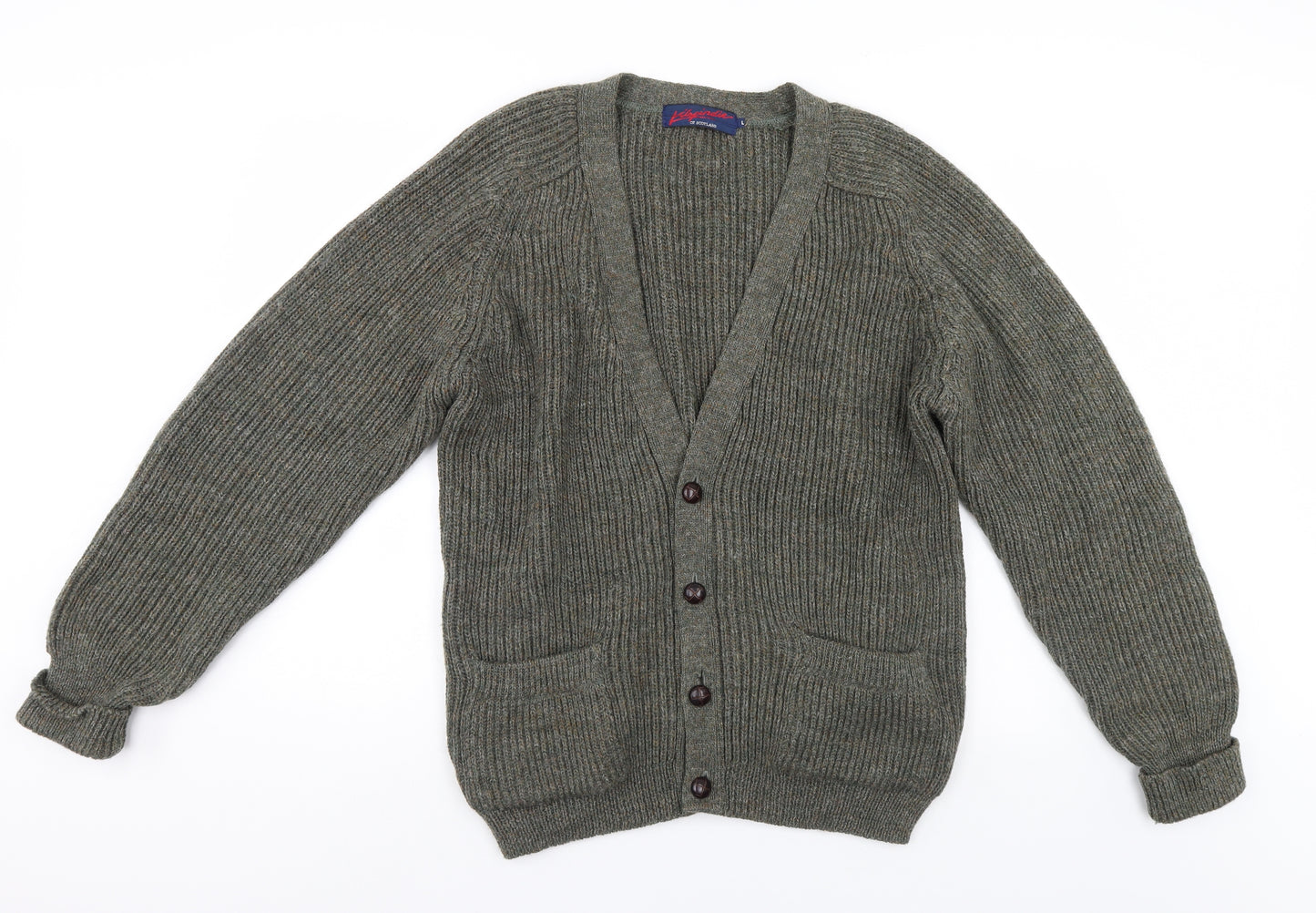 Kilspindle Mens Green   Cardigan Jumper Size L