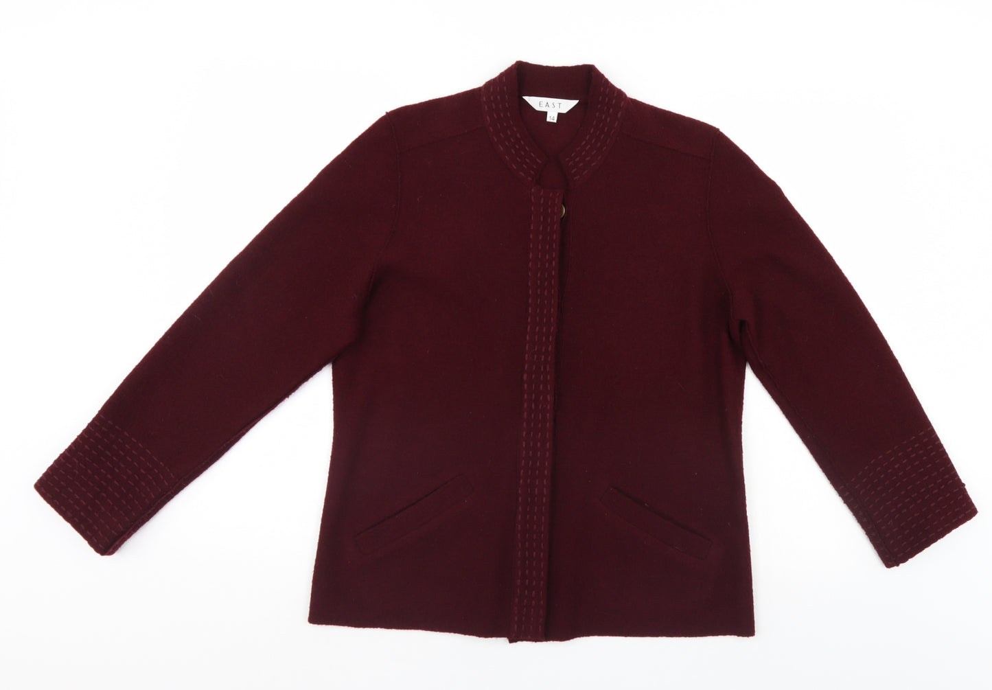 EAST Womens Red   Jacket Coatigan Size 14