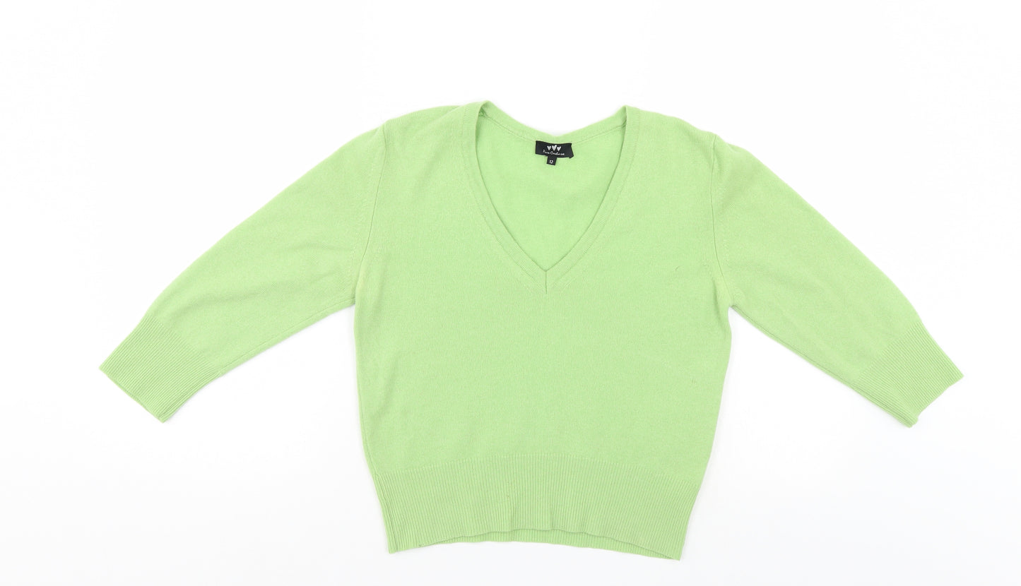 Per Una Womens Green   Pullover Jumper Size 12