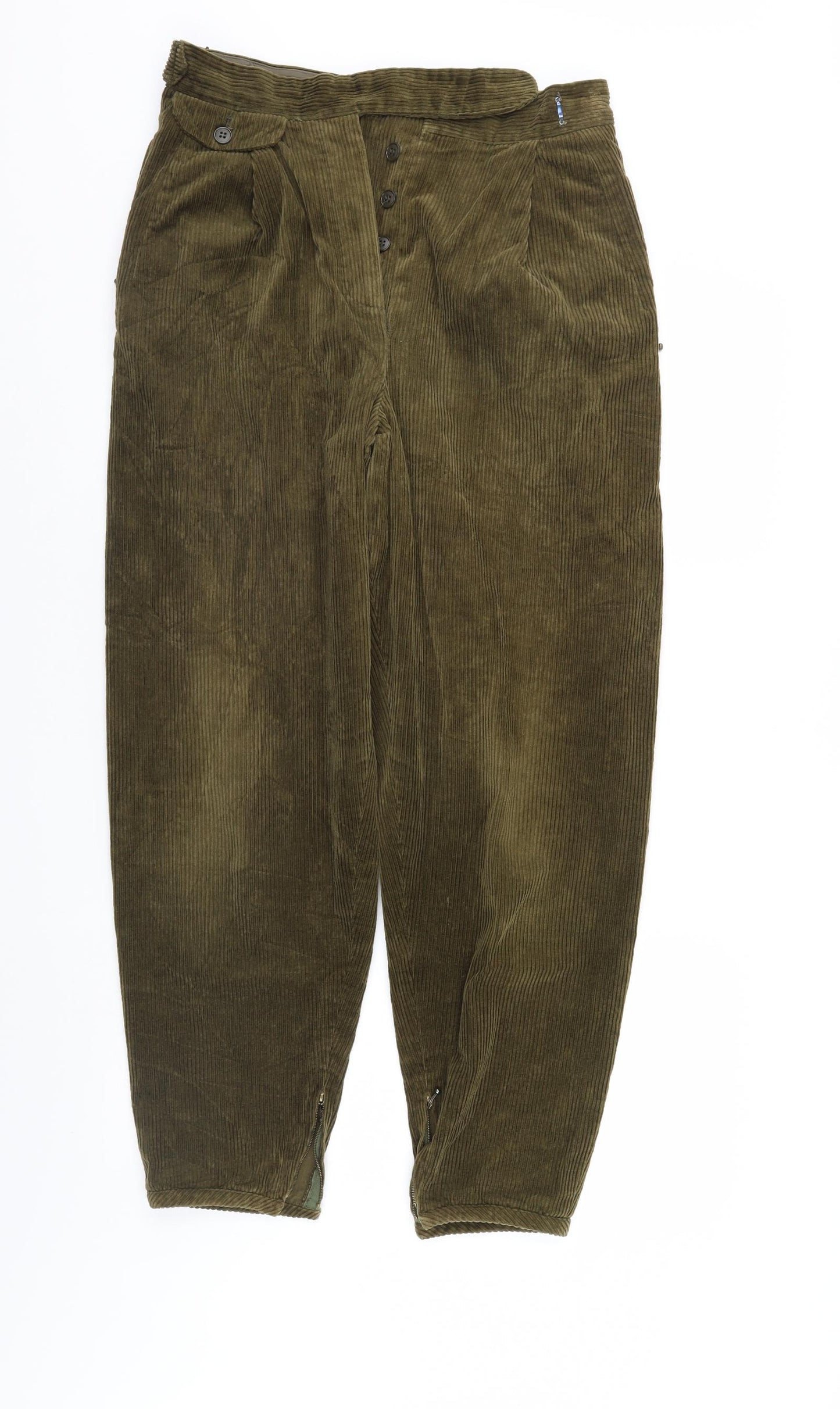 Nichole French Womens Green  Corduroy Trousers  Size 14  - Corduroy