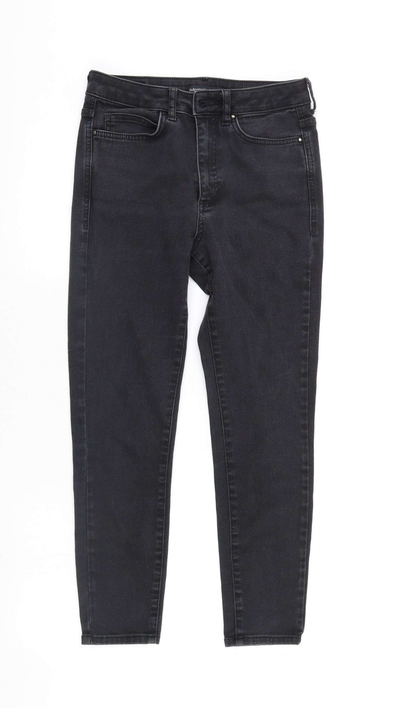 Autograph Womens Black  Denim Straight Jeans Size 10 L27 in