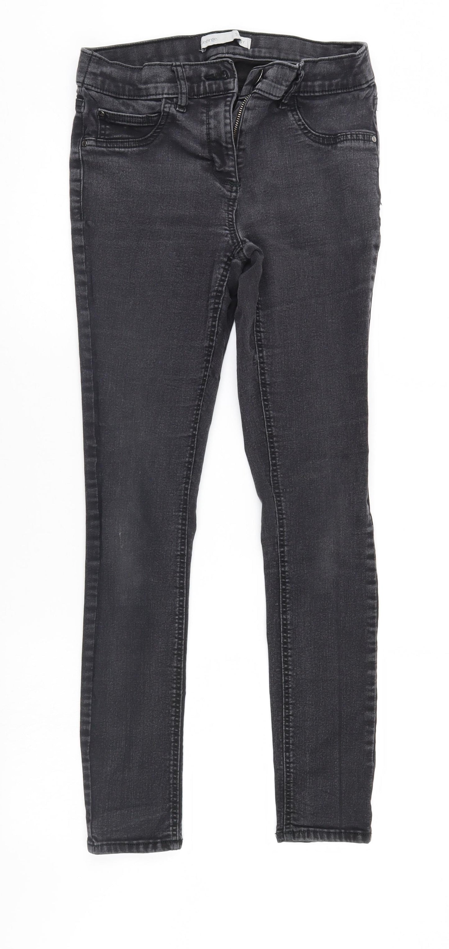 George Womens Black  Denim Skinny Jeans Size 10 L27 in