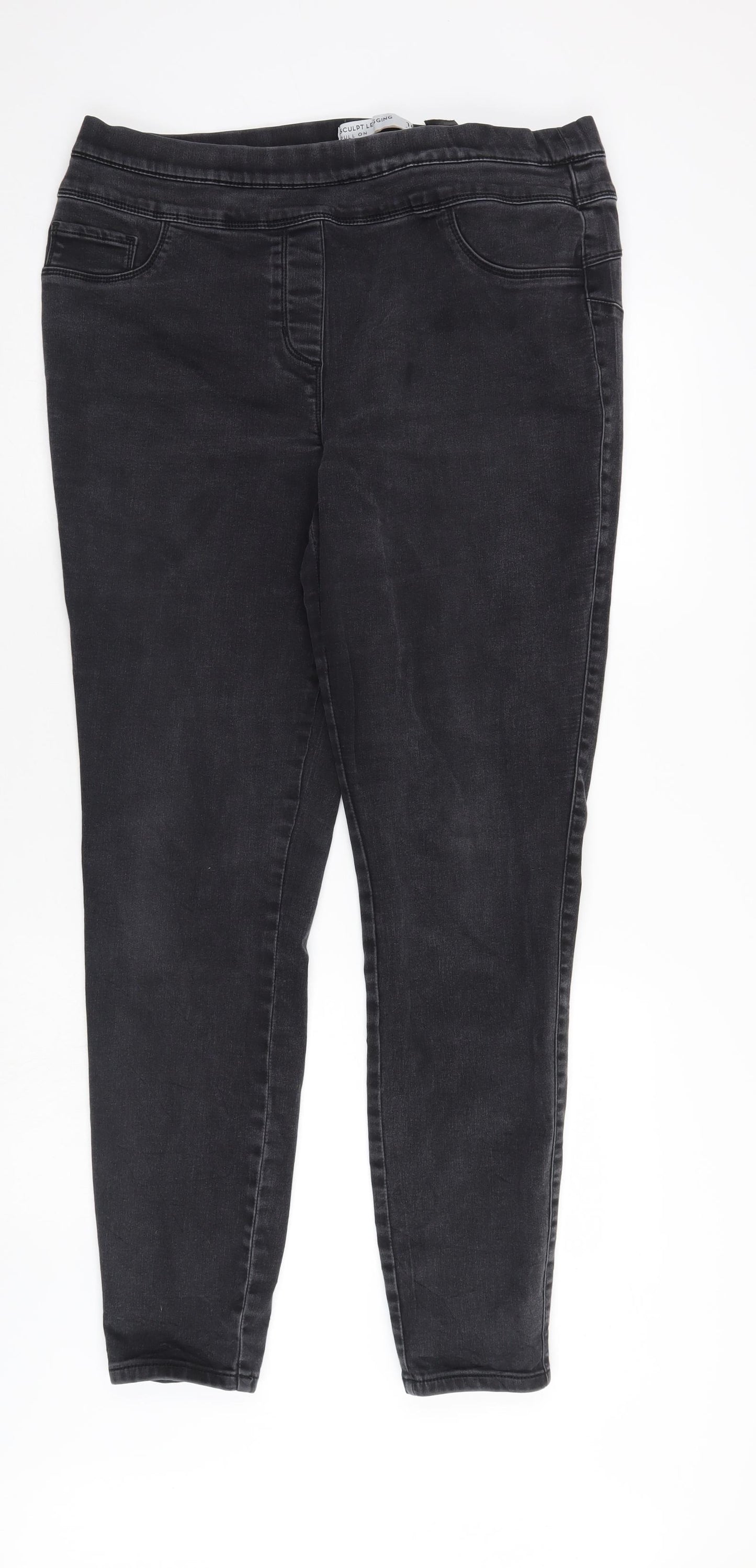 NEXT Womens Black  Denim Jegging Jeans Size 18 L31 in