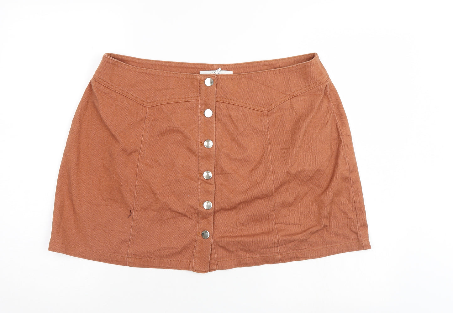 FOREVER 21 Womens Brown  Denim Mini Skirt Size 18