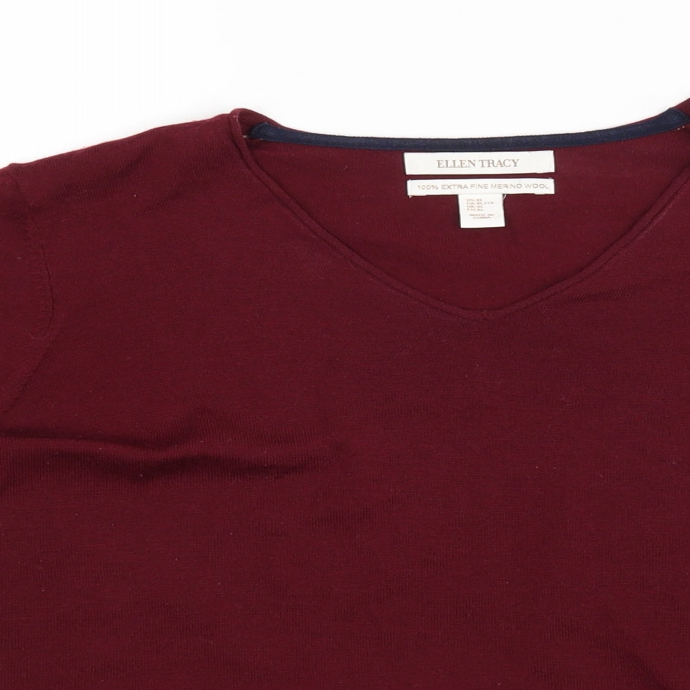 Ellen Tracy Womens Red   Pullover Jumper Size XL
