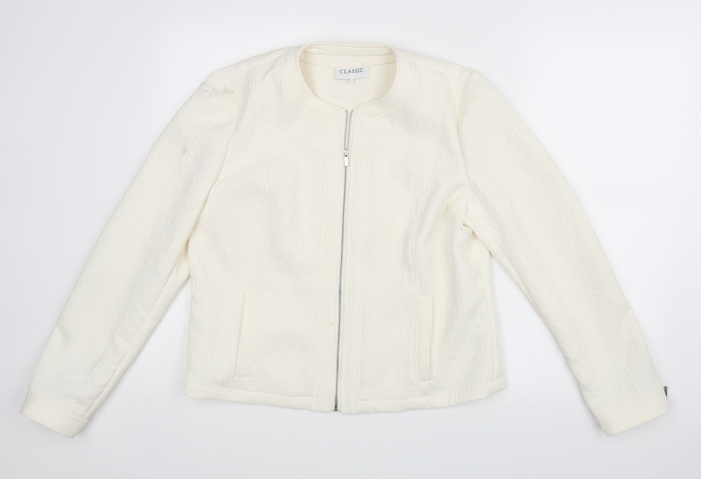M&S Classic Womens White   Jacket  Size 14