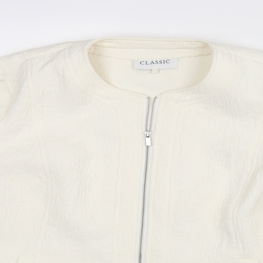M&S Classic Womens White   Jacket  Size 14
