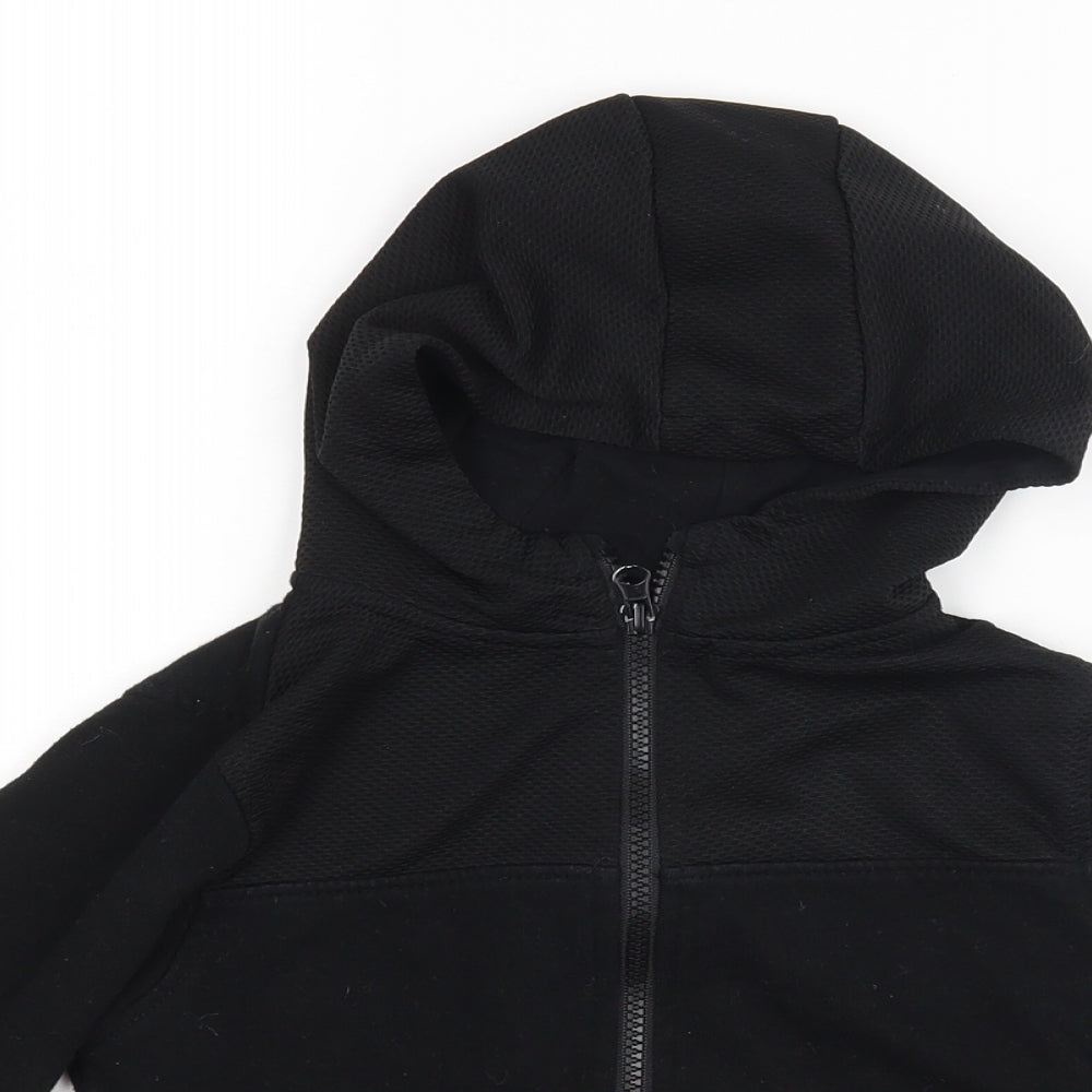 Primark Boys Black   Full Zip Hoodie Size 6-7 Years